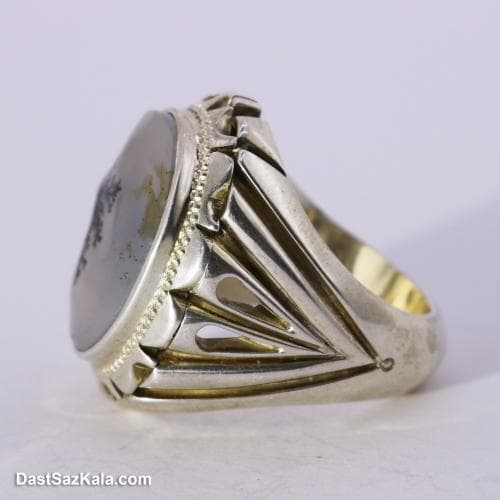 انگشتر نقره مردانه شجر با رکاب شیخ احمد درختی کد RN-18