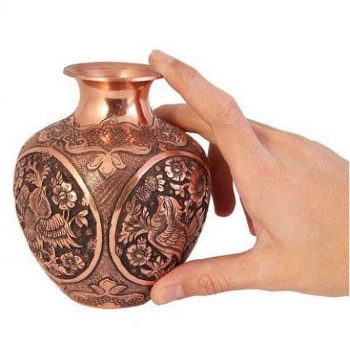 گلدان مسی قلمزنی اصفهان کد SG-13