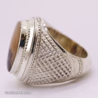 انگشتر شجر اصل مردانه با رکاب حصیری شیخ احمد زنجان کد RN-43