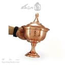 آجیل خوری مسی درب دار30 سانتی کد HSH-11