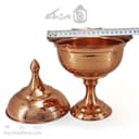 آجیل خوری مسی درب دار30 سانتی کد HSH-11