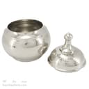 آجیل خوری مسی سفید درب دار 22 سانتیمتری کد AH-87