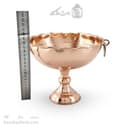 آجیل خوری مسی پایه دار مدل گوشواره ای قطر 18 سانتی کد AH-46