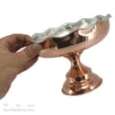 آجیل خوری مسی پایه دار چکشی قطر 20 سانتیمتری کد AH-102