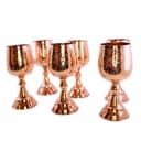 ست گلاسه مسی طرح دار توپی 6 عددی کد SSH-52