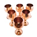 ست گلاسه مسی طرح دار توپی 6 عددی کد SSH-56