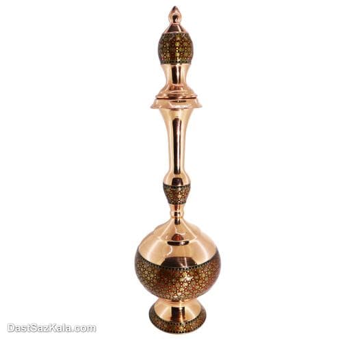 سرویس شربت خوری مسی خاتم کاری شده مجموعه 8 عددی کد MJ-97