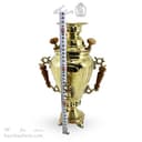 سماور برنجی ذغالی 1.5 لیتری مدل آینه ای کد AH-152