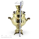 سماور برنجی زغالی آینه ای زنجان 6 لیتری کد AH-145