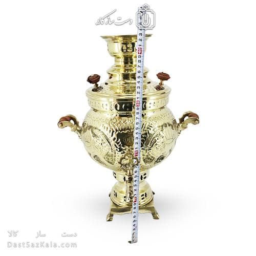سماور برنجی زغالی طرح هخامنشی 6 لیتری کد AH-146