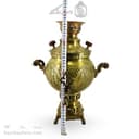 سماور زغالی برنجی آنتیک مدل هخامنشی 3 لیتری کد AH-135