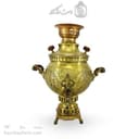 سماور زغالی برنجی آنتیک مدل هخامنشی 3 لیتری کد AH-135