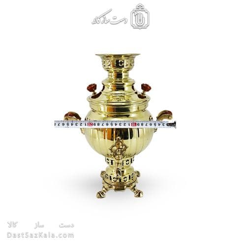 سماور زغالی برنجی مدل آینه ای 3 لیتری کد AH-147