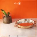 سینی مسی پایه دار زنجان سایز 1 دسته دار کد PA-40