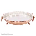 سینی مسی پایه دار زنجان سایز 3 دسته دار کد PA-42