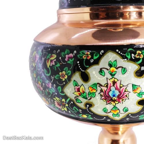 شکلات خوری مسی پایه دار بزرگ مدل پرداز کد MJ-19