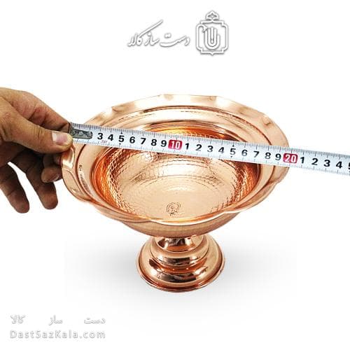 شکلات خوری مسی پایه دار زنجان به قطر 20 سانتیمتری کد AH-128