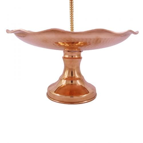 شیرینی خوری دو طبقه مسی پایه دار زنجان کد AAS-11