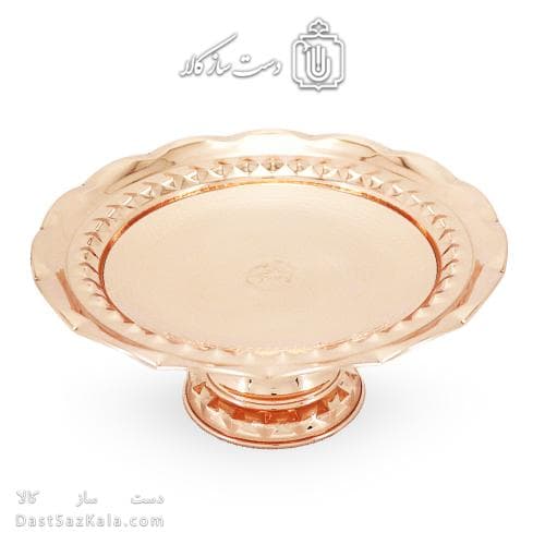 شیرینی خوری مسی جدید پایه دار فضلی قطر 25 سانتیمتری کدAH-121