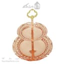 شیرینی خوری مسی دو طبقه جدید به ارتفاع 35 سانتیمتر کد AH-131