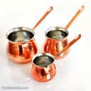 شیر جوش مسی زنجان چکشی دسته مسی بزرگ کد NZ-24