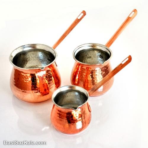 شیر جوش مسی زنجان چکشی دسته مسی بزرگ کد NZ-24