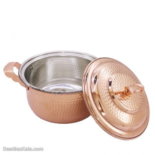 قابلمه مسی اصل زنجان مدل راسته 2 نفره کوچک کد PA-51