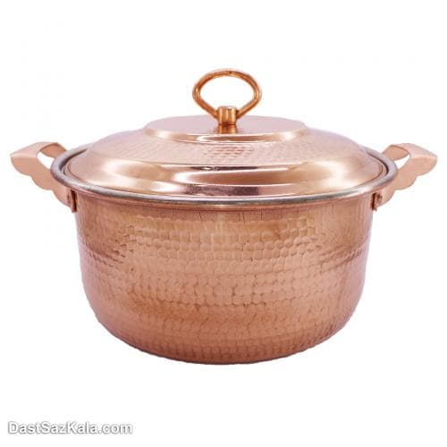 قابلمه مسی اصل زنجان مدل راسته 6 نفره بزرگ کد PA-53