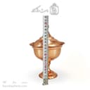 قندان مسی درب دار پایه دار 21 سانتی کد HSH-13