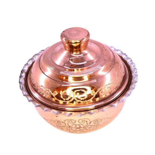 قندان مسی زنجان طرح دار مدل انار کوچک 8 سانتیمتری کد SSH-59