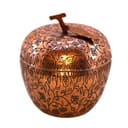 قندان مسی طرح سیب قلمزنی سایز کوچک 8 سانتیمتری کد SSH-44