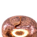 قندان مسی طرح سیب قلمزنی سایز کوچک 8 سانتیمتری کد SSH-44