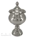 قندان مسی پایه دار سفید زنجان به ارتفاع 21 سانتیمتر کد AH-85