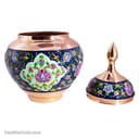 قندان مسی طرح سیب مدل پرداز نانو شده 24 سانتیمتری کد MJ-11