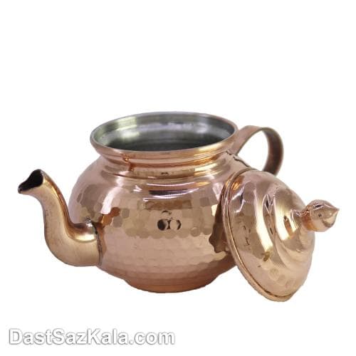 قوری زعفران دم کن کوچک مسی زنجان کد SA-11