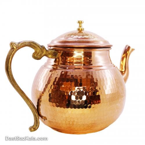 قوری مسی بزرگ دسته برنجی کد SSH-24