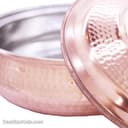 ماهیتابه درب دار مسی زنجان سایز 2 متوسط مدل تیانچه کد PA-38