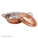 ماهیتابه درب دار مسی زنجان سایز 4 بزرگ کد PA-35