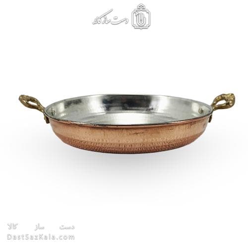 ماهیتابه مسی بزرگ زنجان 23 سانتی دسته برنجی کد AH-156