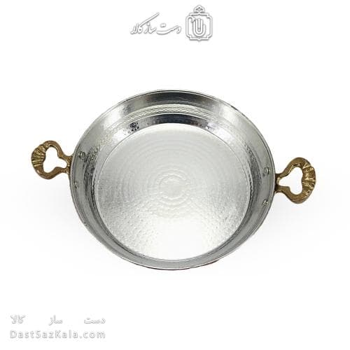 ماهیتابه مسی متوسط زنجان 19 سانتی دسته برنجی کد AH-157