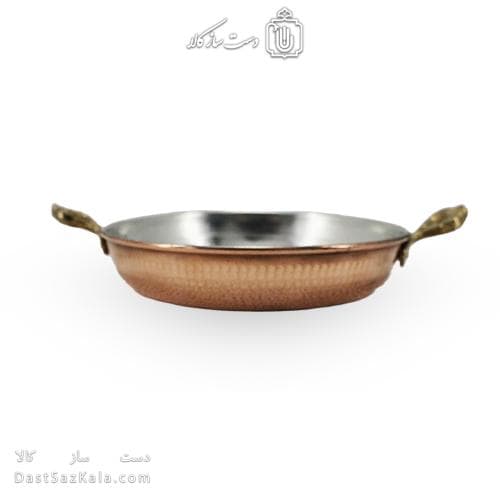 ماهیتابه مسی متوسط زنجان 19 سانتی دسته برنجی کد AH-157