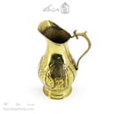 پارچ برنجی کنار سماور قلم کاری شده 22 سانتیمتری AH-141