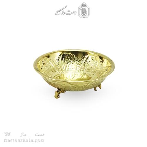کاسه برنجی پایه دار قلم کاری شده سماور AH-142