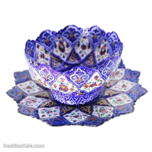 کاسه و بشقاب مسی میناکاری کد LT-78