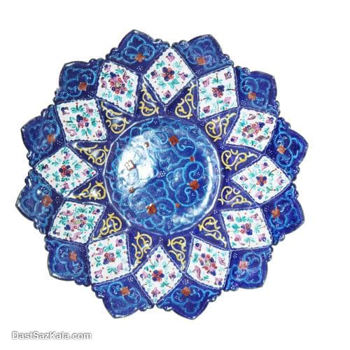 کاسه و بشقاب مسی میناکاری کد LT-78