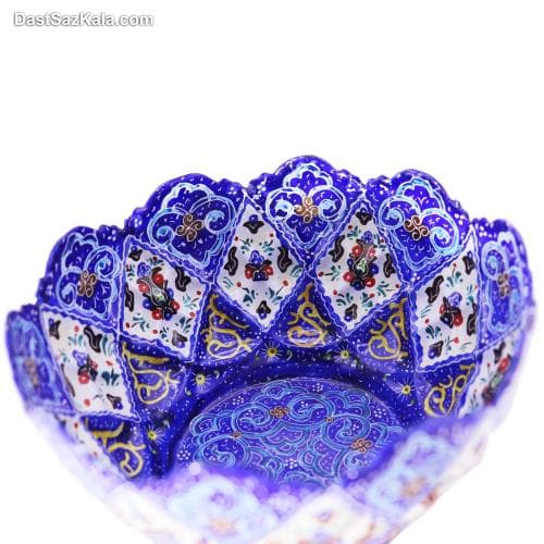 کاسه و بشقاب مسی میناکاری کد LT-78