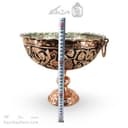 کاسه پایه دار مسی قلم زنی زنجان نانو شده قطر 28 سانتی AH-112