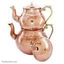 کتری و قوری مسی زنجان چکشی دسته برنجی کد PA-44