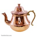 کتری و قوری مسی زنجان دسته برنجی مدل گلابی کد SSH-29