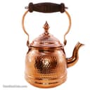 کتری و قوری مسی زنجان دسته چوبی کد SSH-26